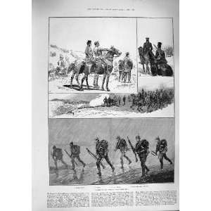  1887 GERMAN ARMY SOLDIERS SKIRMISHING WAR HORSES: Home 