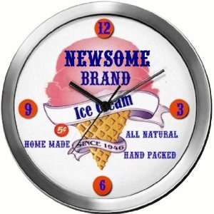  NEWSOME 14 Inch Ice Cream Metal Clock Quartz Movement 