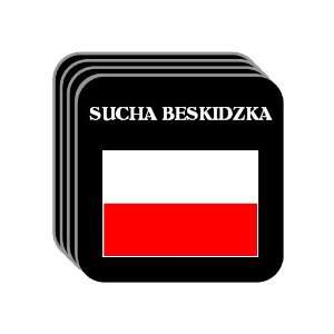  Poland   SUCHA BESKIDZKA Set of 4 Mini Mousepad Coasters 