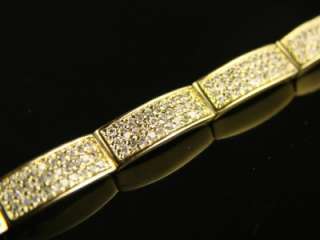 NEW!!! ICY MENS YELLOW GOLD FINISH HIP HOP BRACELET  