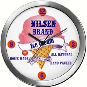  NILSEN 14 Inch Ice Cream Metal Clock Quartz Movement 