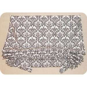 : Back in Stock Madison Damask Fabric Stationary Relaxed Roman Shade 