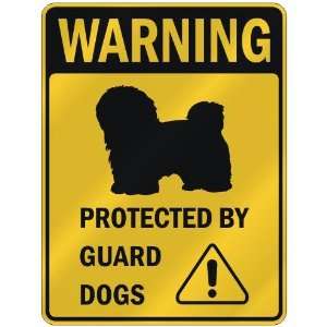   HAVANESE PROTECTED BY GUARD DOGS  PARKING SIGN DOG