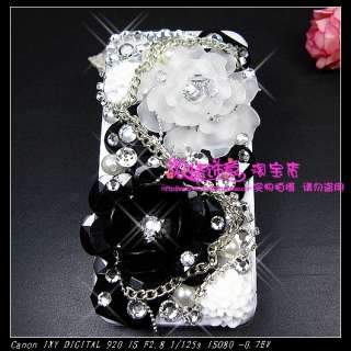 GEM Kit DIY case for iphone4 Rhinestone Flower 3D Rose  