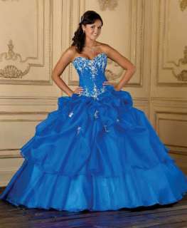 2011 NEW Blue Wedding Dress Gown Bridesmaid Dress (stock)Size6 8 10 