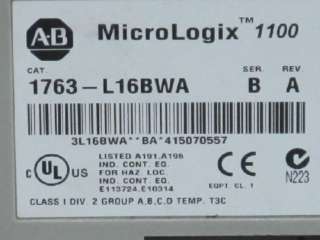ALLEN BRADLEY 1763 L16BWA MICROLOGIX 1100 PLC SYSTEM, NEW  