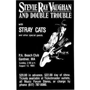   Stevie Ray Vaughn With The Stray Cats Concert Poster 