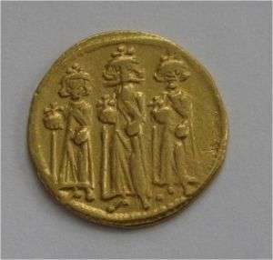 BYZANTINE GOLD COIN SOLIDUS, DUCAT HERACLIUS 610 AD  