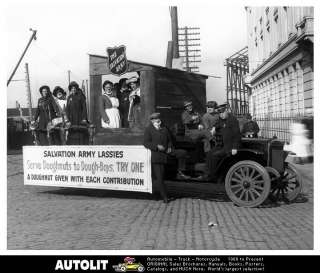 1918 Republic Truck Factory Photo Salvation Army WW1  