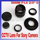 50mm f1 4 cctv tv movie lens c mount c