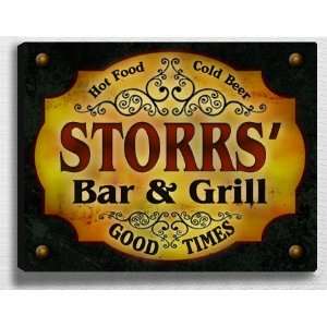  Storrss Bar & Grill 14 x 11 Collectible Stretched 