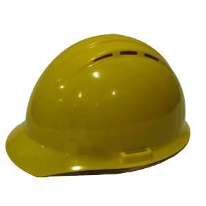   Vent Cap Style Hard Hat with Mega Ratchet, Yellow: Home Improvement
