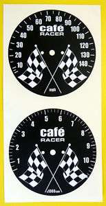 CAFE RACER CB750 Gauge face set stickers decals  