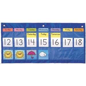  Weekly Calendar with Weather Pocket Chart
