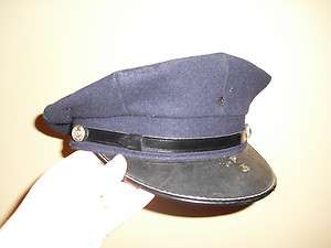 vintage Cairnes & Brown fire department blue soft hat cap wool estate 