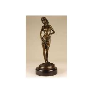 Stip Tease Lady Bronze Sculpure Figurine Figure Art:  