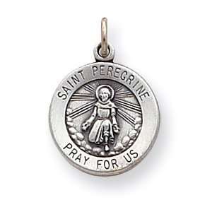  St. Peregrine Medal 9/16in   Sterling Silver Jewelry
