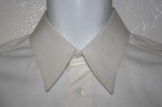 CANALI $295 RARE 2010 SOLID OFF WHITE COTTON DRESS SHIRT 16 WOW  