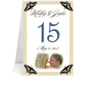  Photo Table Number Cards   Butterfly Frame of Four In 