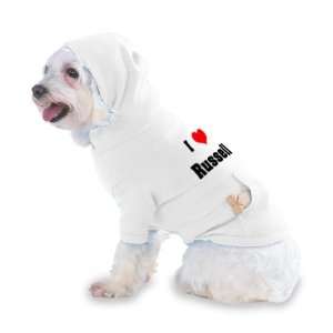   Russell Hooded T Shirt for Dog or Cat X Small (XS) White