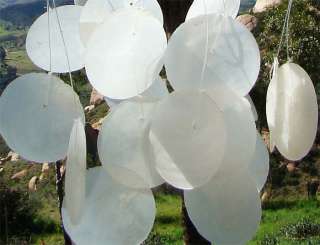 12MOON JELLYFISH WIND CHIME MADE W/CAPIZ SHELLS IN THE PHILIPPINES 