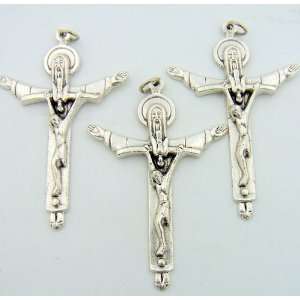  Lot 3 Rosary Part Catholic Crucifix Silver Gild Cross 2 1 