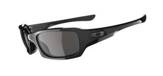 new Oakley Fives Squared Polished Black w/ Grey Lens Sunglasses  