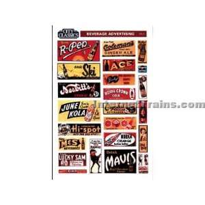  City Classics HO & N Scale Beverage Advertising Signs 