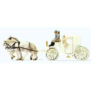  Preiser 30495 Horse Drawn Wedding Coach (Closed) Toys 
