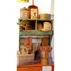  Primitive Cubby Box Cupboard with Towel Bars
