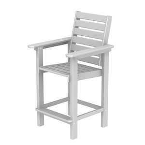  Poly Wood CCB25WH Captain Counter Chair Outdoor Bar Stool 