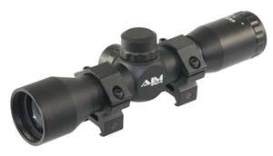 AIM Sport 4X32 Tactical Compact Rangefinder Rifle Scope w/ Rings 