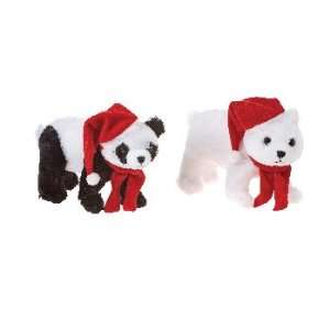   349060 7.5 Standing Polar Bear And Panda  Case of 36