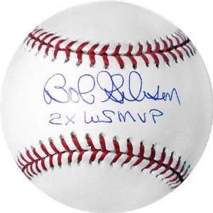  Bob Gibson Autographed Baseball with 2X WS Champ 