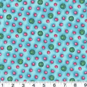  45 Wide Kids Go Green Earth & Spheres Aqua Fabric By The 