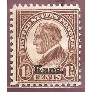 Stamps US Harding Kansas Overprint Scott 659 VFMNH