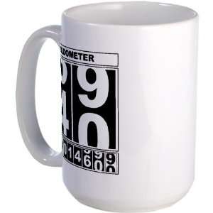  40th Birthday Oldometer Humor Large Mug by  