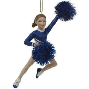  Cheerleader Blue Christmas Ornament: Home & Kitchen