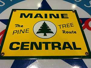 MAIN CENTRAL RAILROAD   PORCELAIN COATED METAL SIGN   shipping 