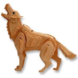  3 D Wooden Puzzle   Grey Wolf  Affordable Gift for your 
