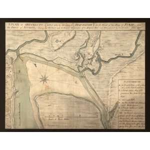  1755 map Canada, New Brunswick, Chignecto Isthmus