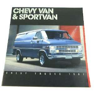   87 Chevrolet CHEVY VAN & SPORTVAN BROCHURE G10 G30 
