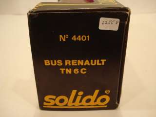 Solido Renault Bus TN 6 C Banania 143 Diecast NIB  