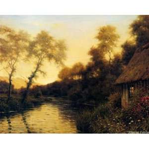  A French River Landscape At Sunset: Home & Kitchen