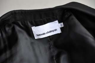 HUSSEIN CHALAYAN Artful Black Long Cut Out *CURVE COAT* 2010 Blazer 