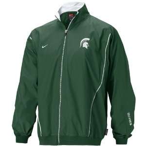  Nike Michigan State Spartans Green Midfield Jacket: Sports 