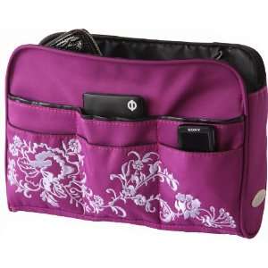   Purple Floral Handbag / Purse Organizer Insert Limited Edition: Beauty