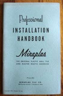 Miraplas Tile & Reiling Carpet Instruction Manuals 1950  