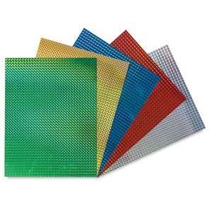   Paper   Holographic Self Adhesive Paper, Pkg of 5 Sheets, Mosaic Arts