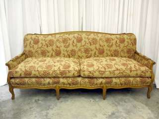 Beautiful French Style Sofa w Down Cushions Pro Reupholstered Mint 